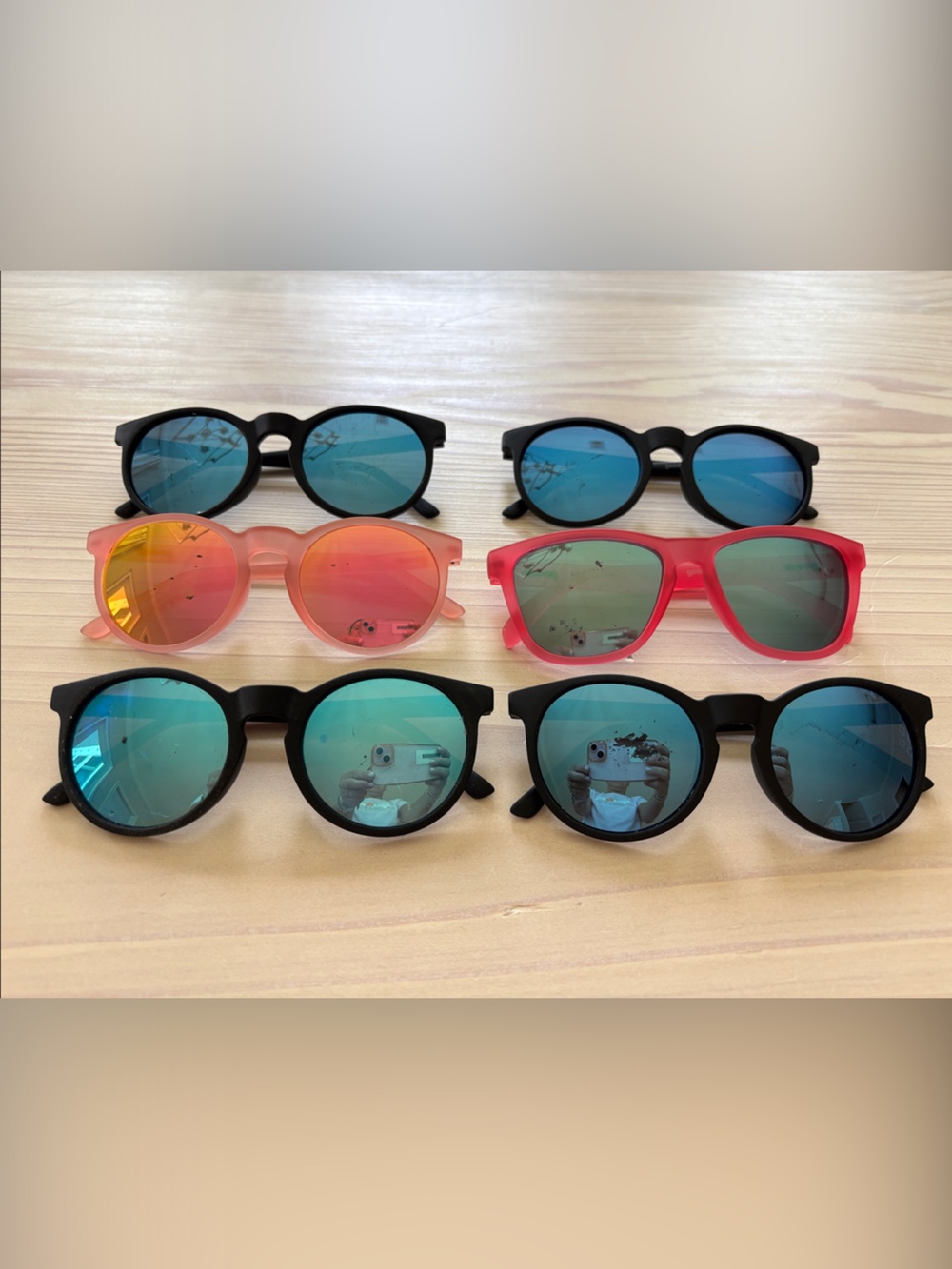 Six Pair Assorted Goodr Sunglasses